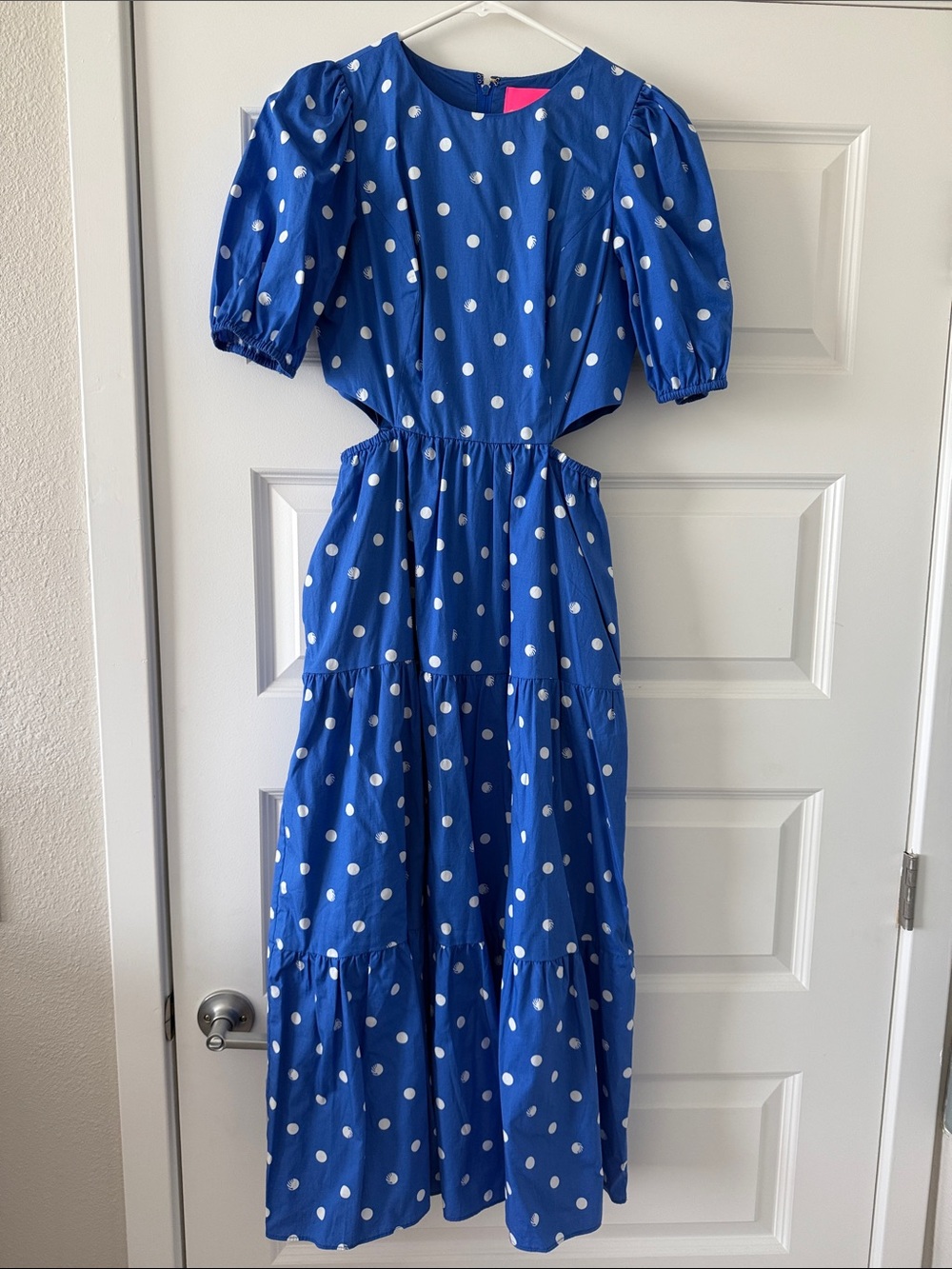Lilly Pulitzer Lyssa cotton midi dress - blue polka dot
